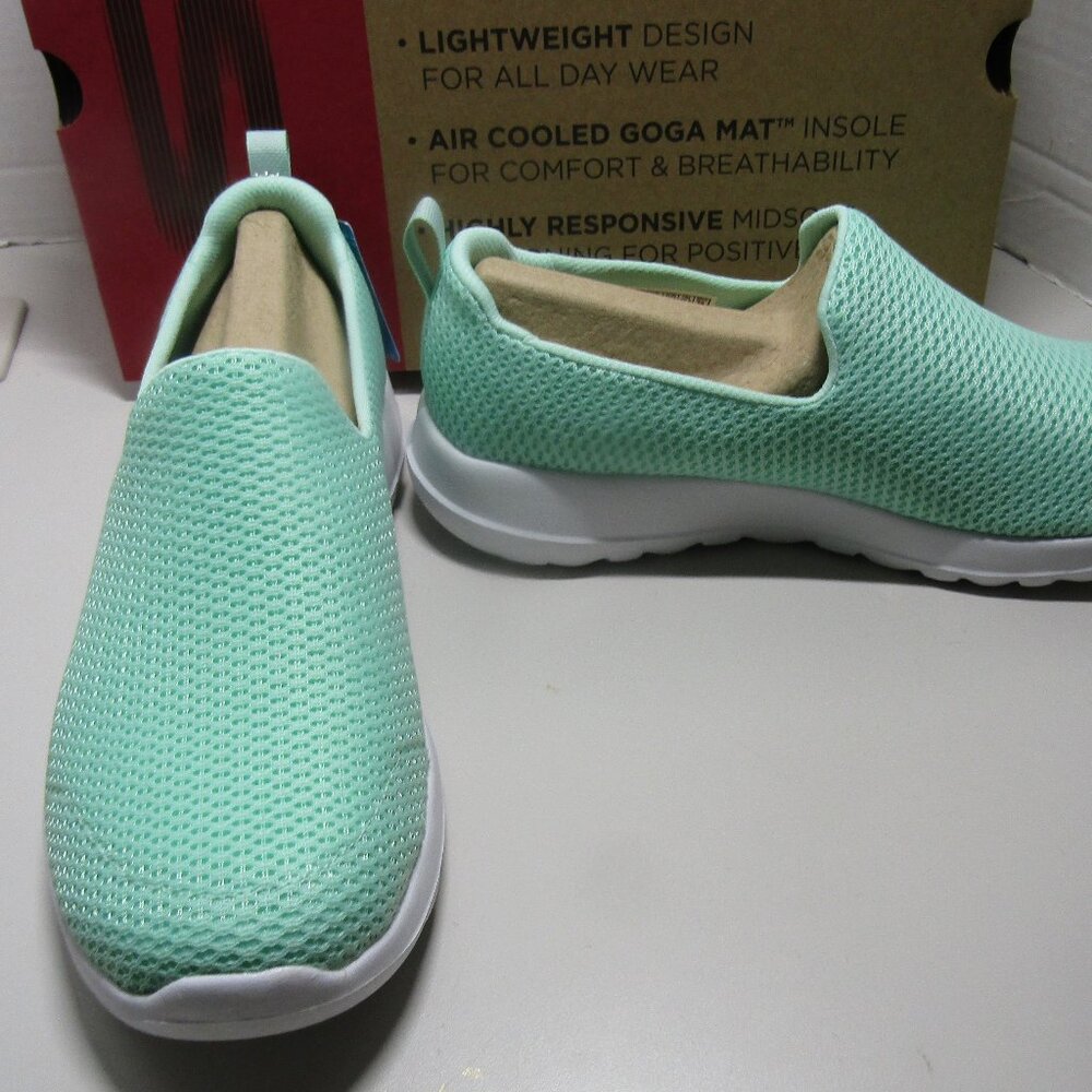 Skechers slip-on Go Walk sneakers women's Mint Green Ortholite 9.5 NIB